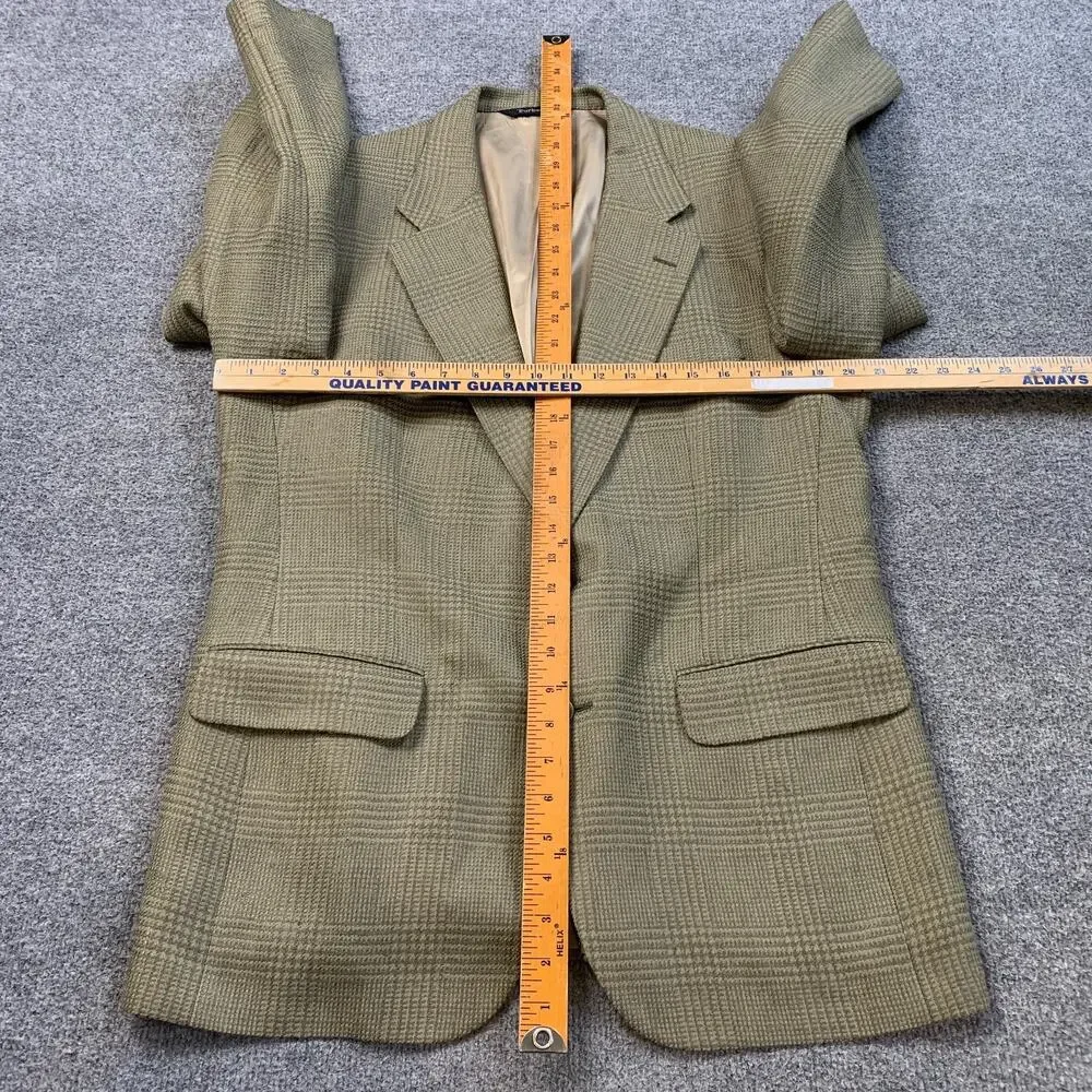 Vintage Burberrys Blazer Mens 41 Houndstooth Wool Single Breasted Notch 2-Button